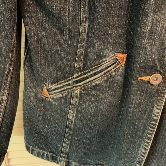 Vintage Liz Claiborne Blazer Style Denim Jacket - Picture 3 of 7